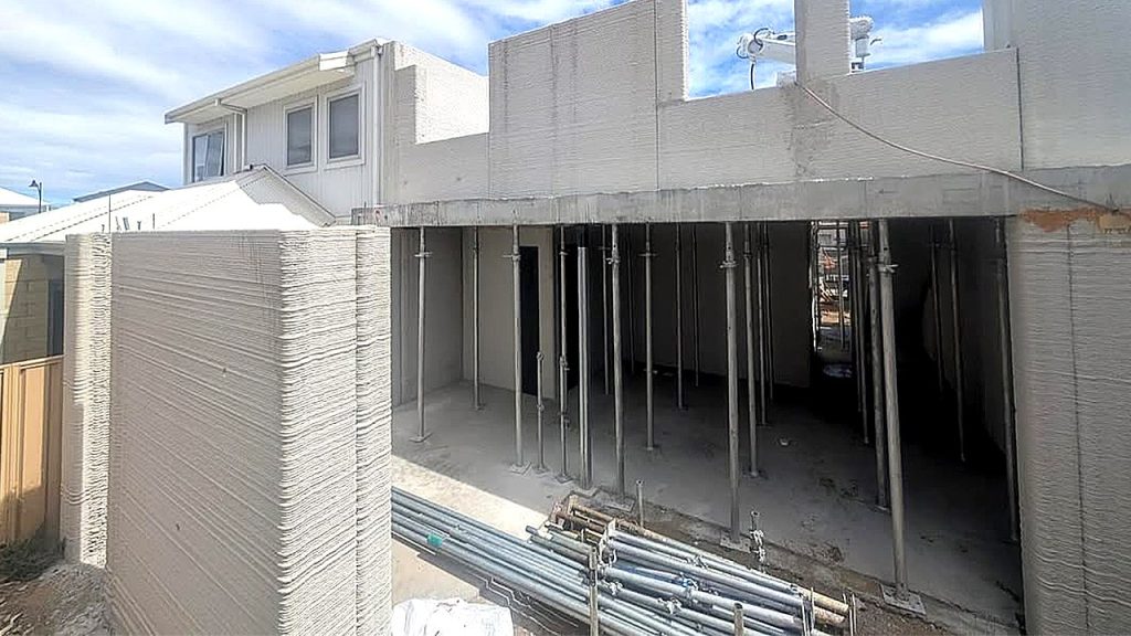Two-story 3D printed concrete house completed in five months near Perth, Australia