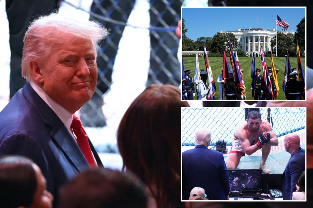 UFC event planned for June on the White House lawn, with weigh-ins at the Lincoln Memorial steps.