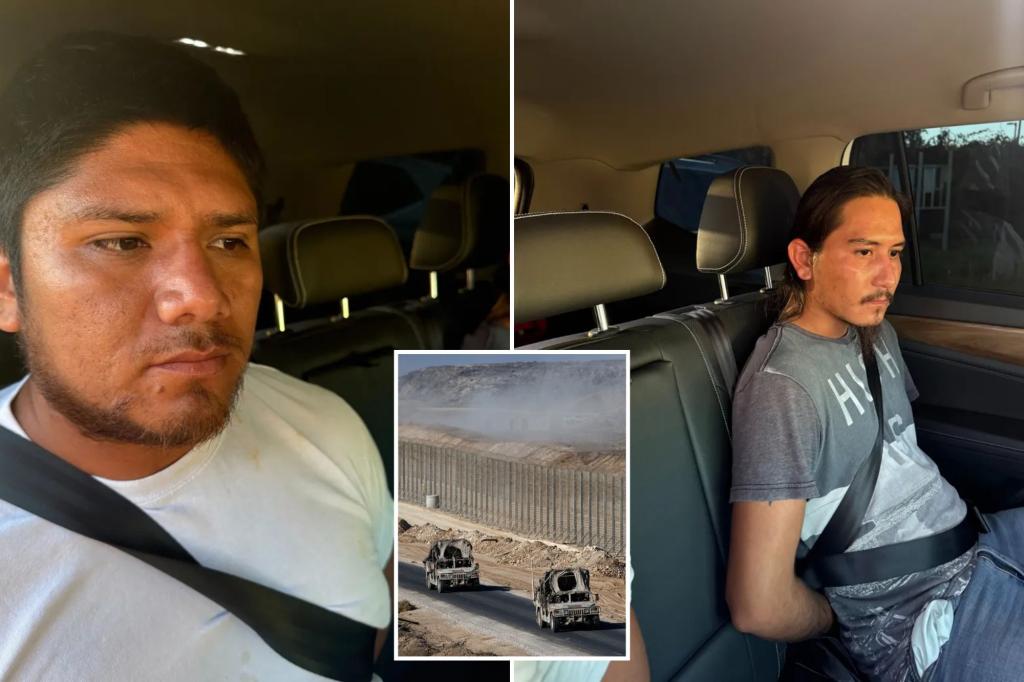 Unauthorized migrants attempt to choke a female US border agent, but their brief escape ends quickly: officials