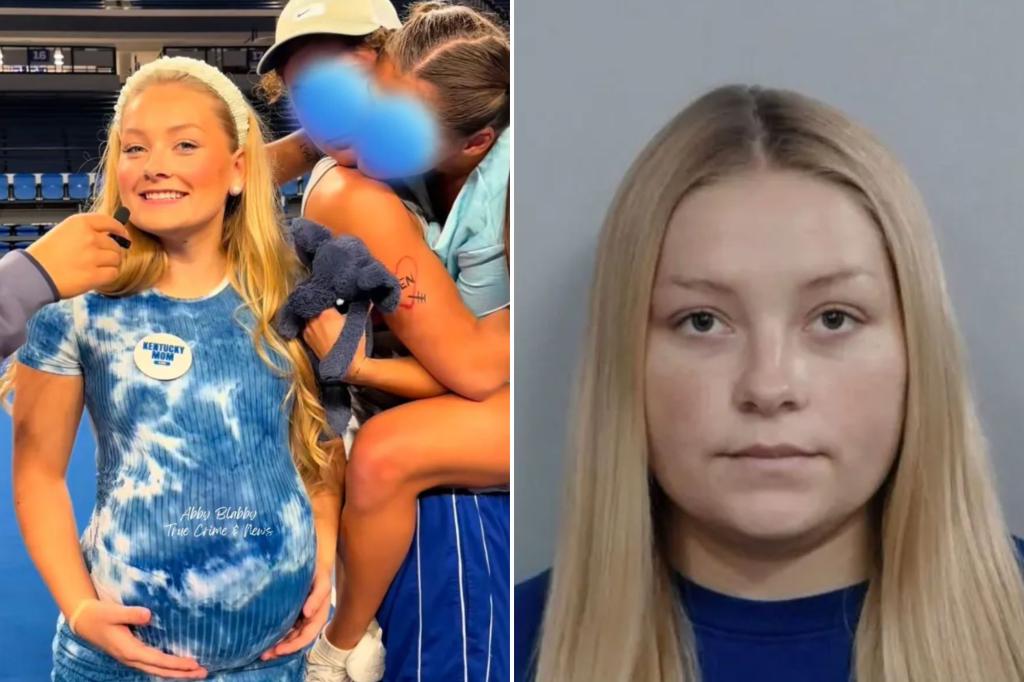 University of Kentucky cheerleader Laken Snelling dressed as a pregnant woman for Halloween, months before her newborn was discovered deceased.