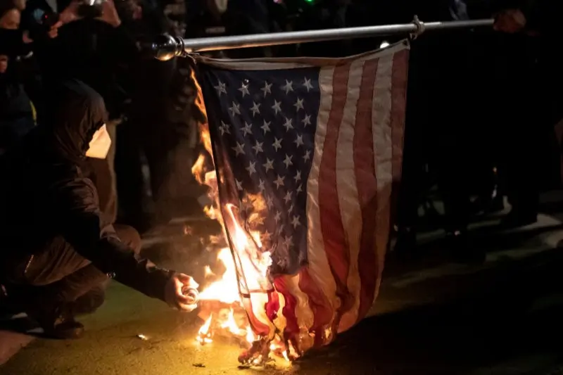 Veteran entered a not guilty plea to federal charges for setting fire to an American flag near the White House.