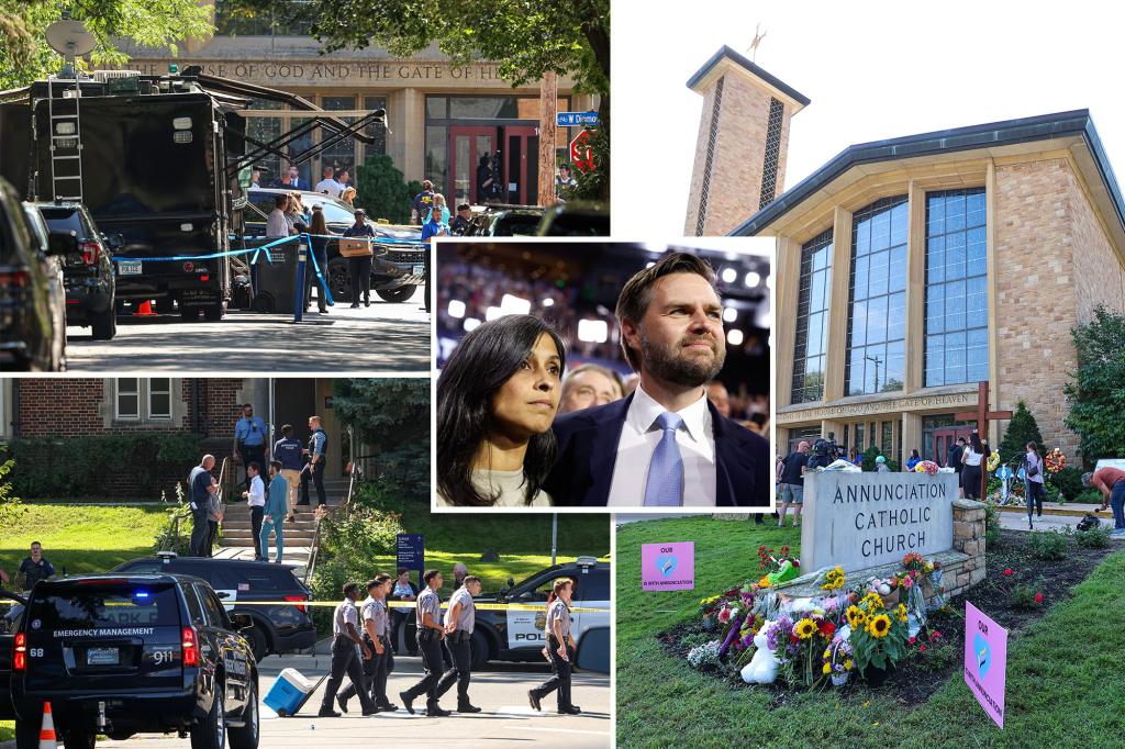 Vice President JD Vance and second lady Usha will travel to Minnesota to honor the victims of the Catholic school shooting.