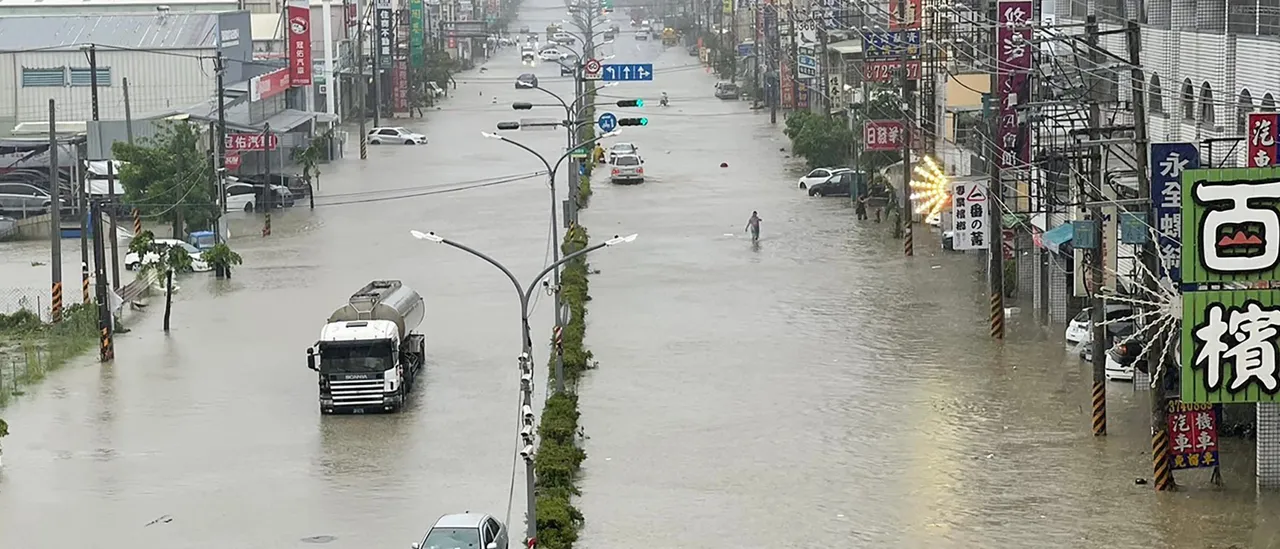 Videos Capture 'Super Typhoon' Devastating Taiwan, Sweeping Away Bridge