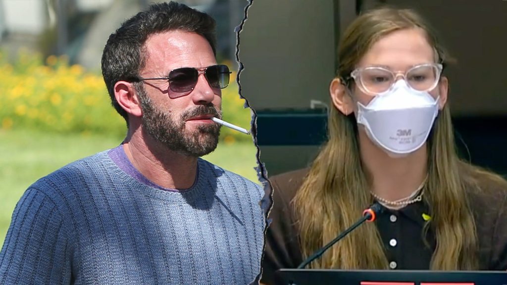 Violet Affleck calls for clean air at the UN while her dad Ben Affleck struggles with his smoking issue.