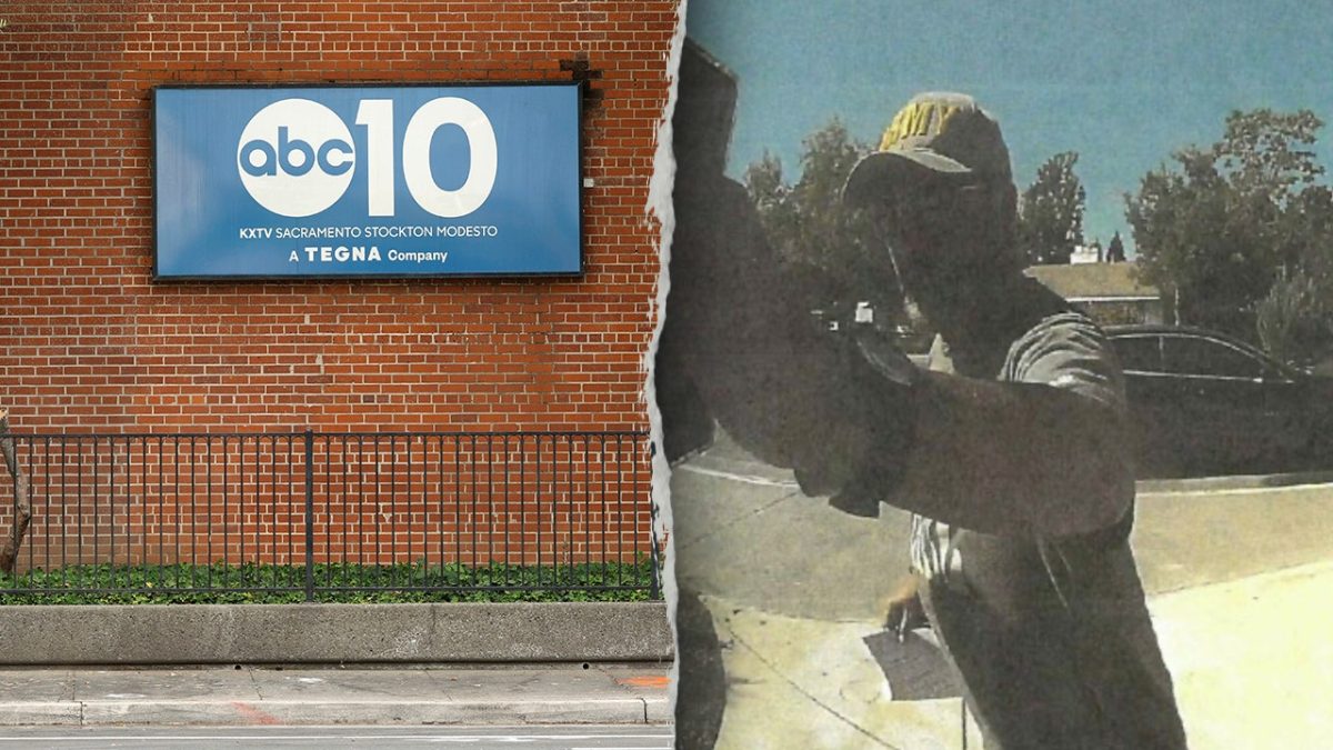 Who is the individual charged with shooting at an ABC station in Sacramento, California?