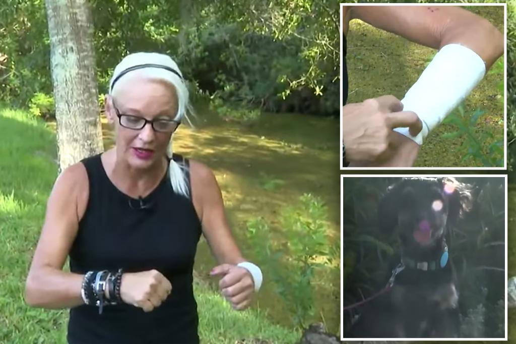 Woman in Florida hits alligator in the eye to rescue her puppy