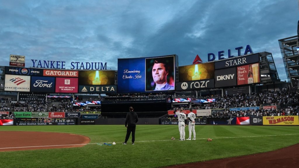 Yankees pay tribute to Charlie Kirk with a moment of silence following the Utah shooting