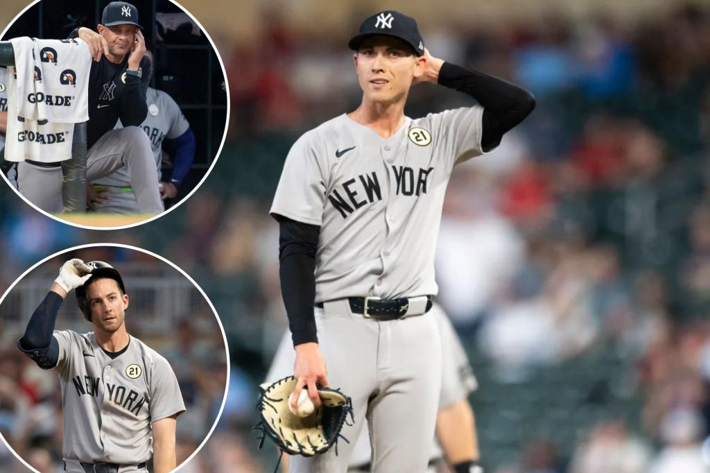 Yankees perform poorly against struggling Twins as AL East chances fade further.