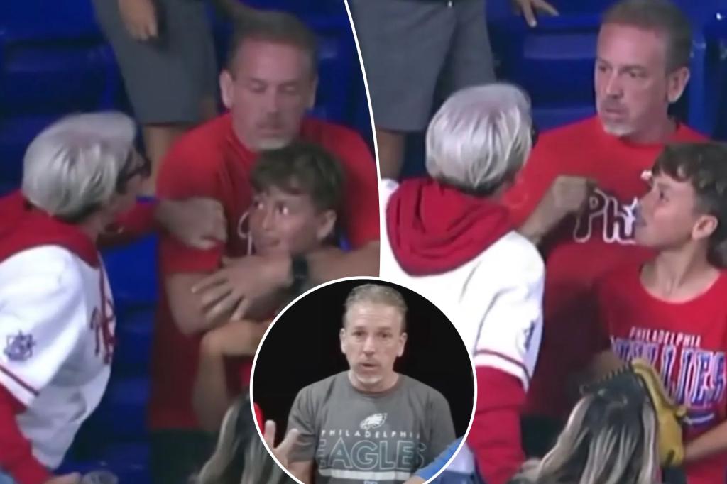 Young Phillies fan's painful reaction to being pressured to give up home run baseball