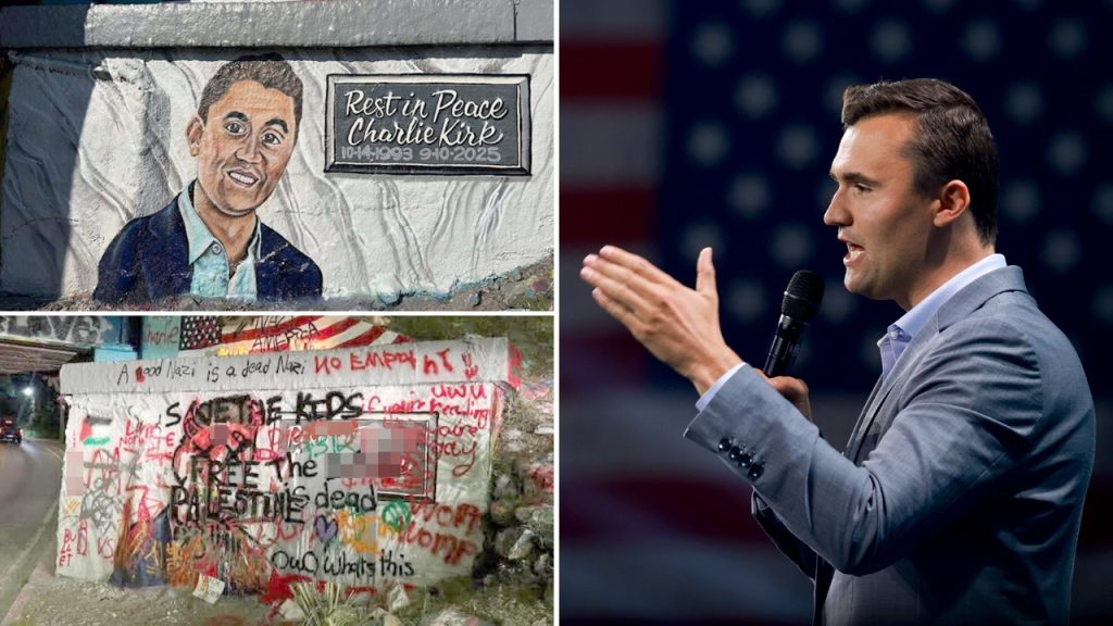 Youth fans restore vandalized Charlie Kirk mural with scripture.
