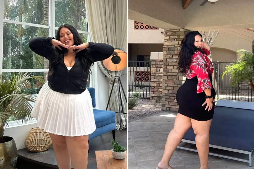 320-pound influencer showcases mini skirts and fitted dresses to promote body positivity: 'Fat and fine'