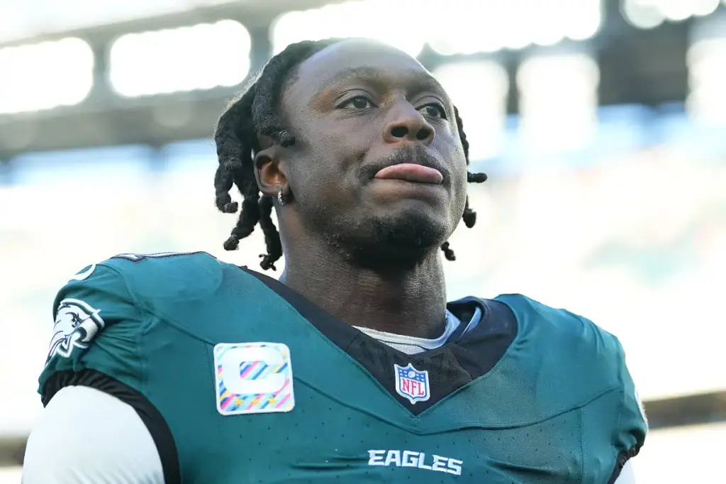 A.J. Brown of the Eagles will miss the game against the Giants due to an injury.
