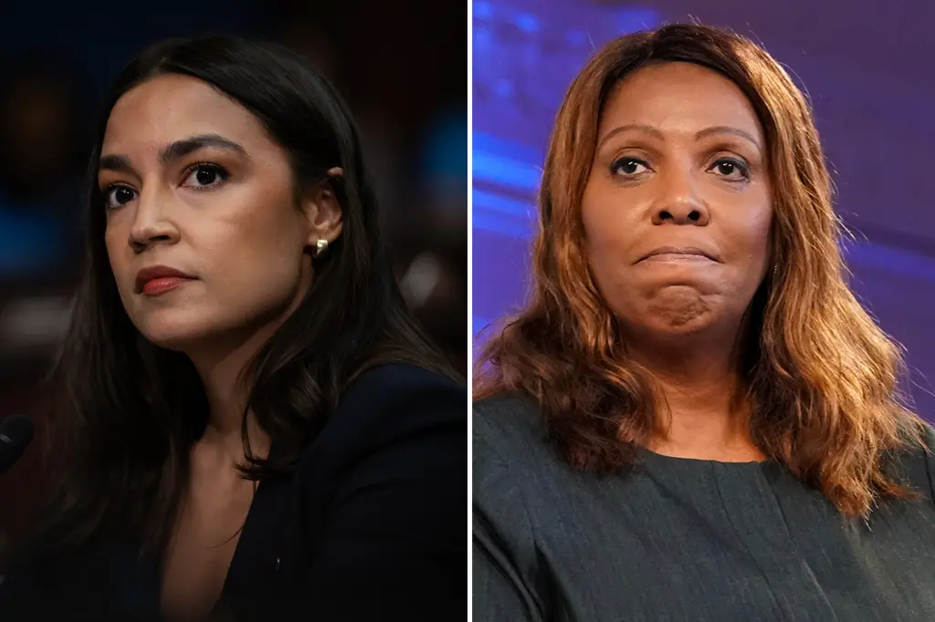 AOC asks her supporters to contribute to NY AG Letitia James following the federal indictment.
