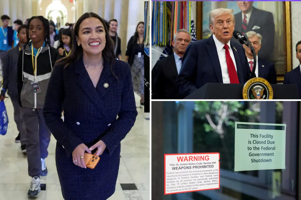 AOC is using unfounded panic over the delayed funding bill to raise donations, according to the White House.