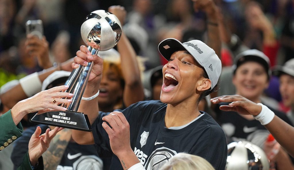 Aces secure their third WNBA championship in four years as A'ja Wilson reaches a milestone.