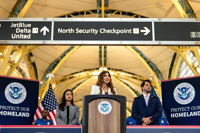 Airports in the U.S. refuse to broadcast DHS Secretary Noem’s PSA criticizing Democrats over the government shutdown in light of TSA payment issues.