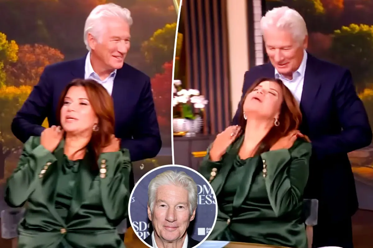 Ana Navarro from The View expresses delight over a neck rub from her attractive crush Richard Gere.