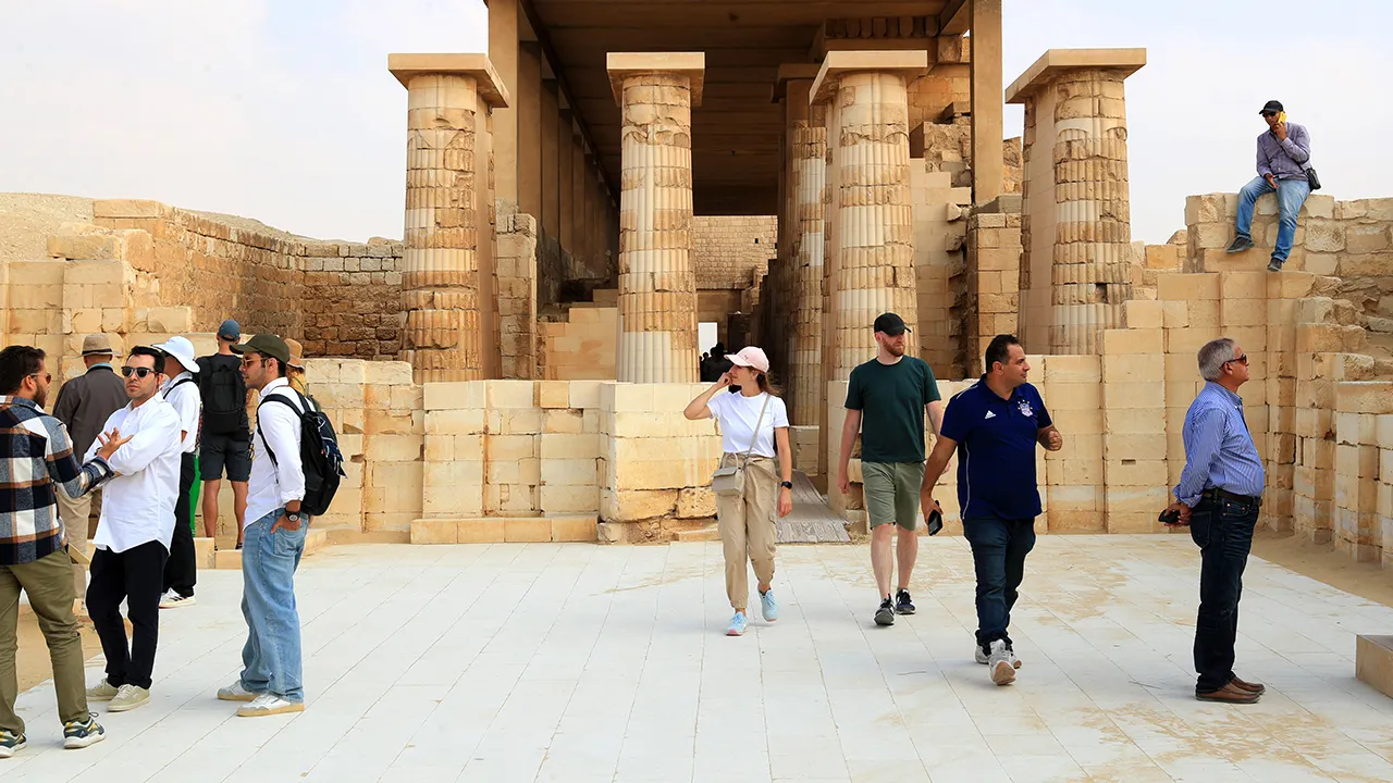 Ancient Egyptian limestone artwork taken from Saqqara burial site