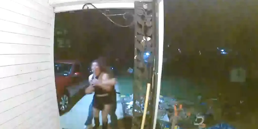 Authorities share footage of a possible kidnapping, capturing a woman yelling as she is dragged away.