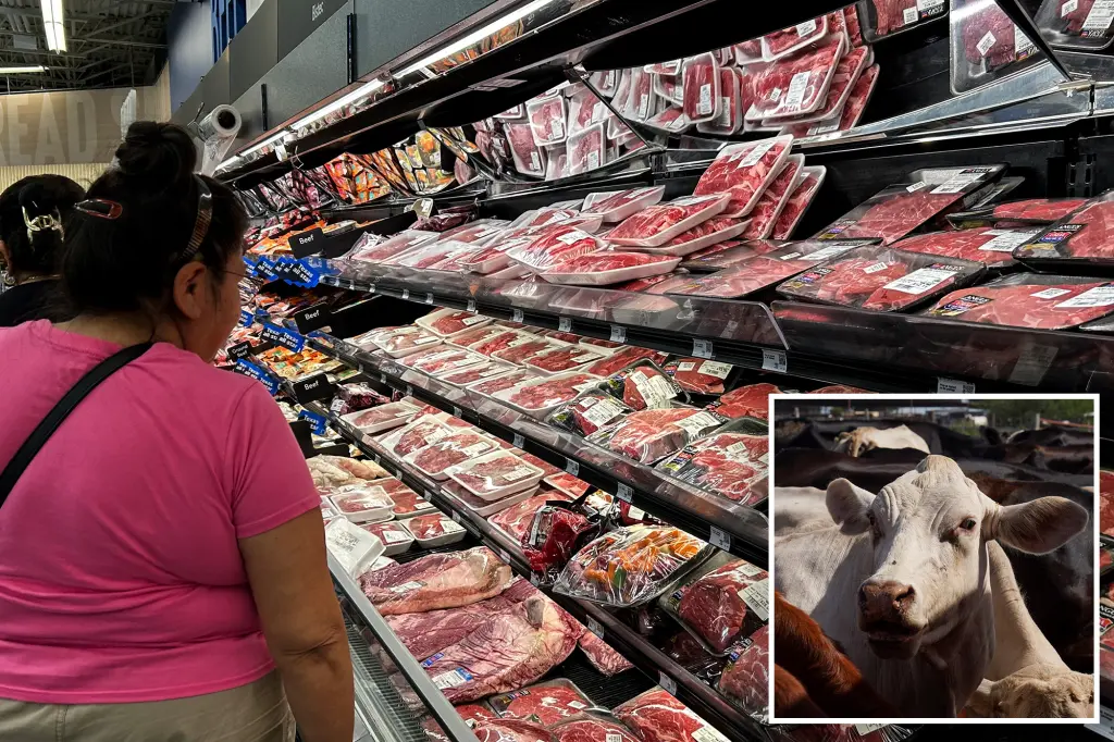 Beef prices hit all-time highs due to droughts reducing cattle numbers.