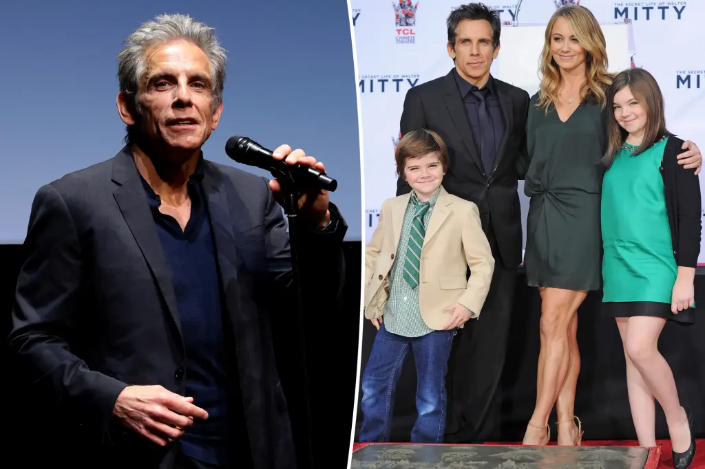Ben Stiller experienced a sense of distance from his family following his split from Christine Taylor.