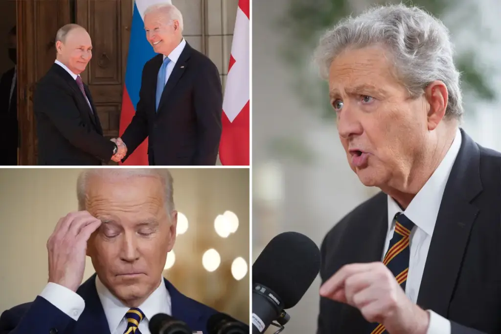 Biden's weakening has encouraged Putin to invade Ukraine, says Sen. John Kennedy.