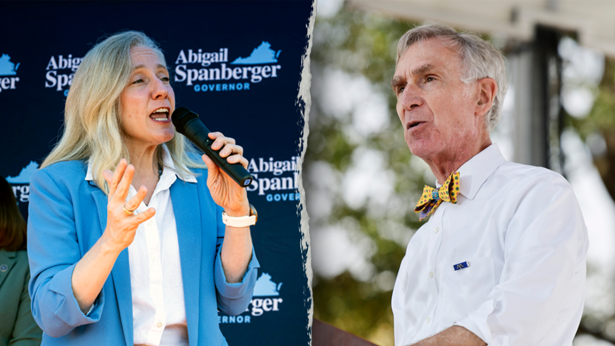 Bill Nye and Buttigieg support Spanberger during the Jones scandal