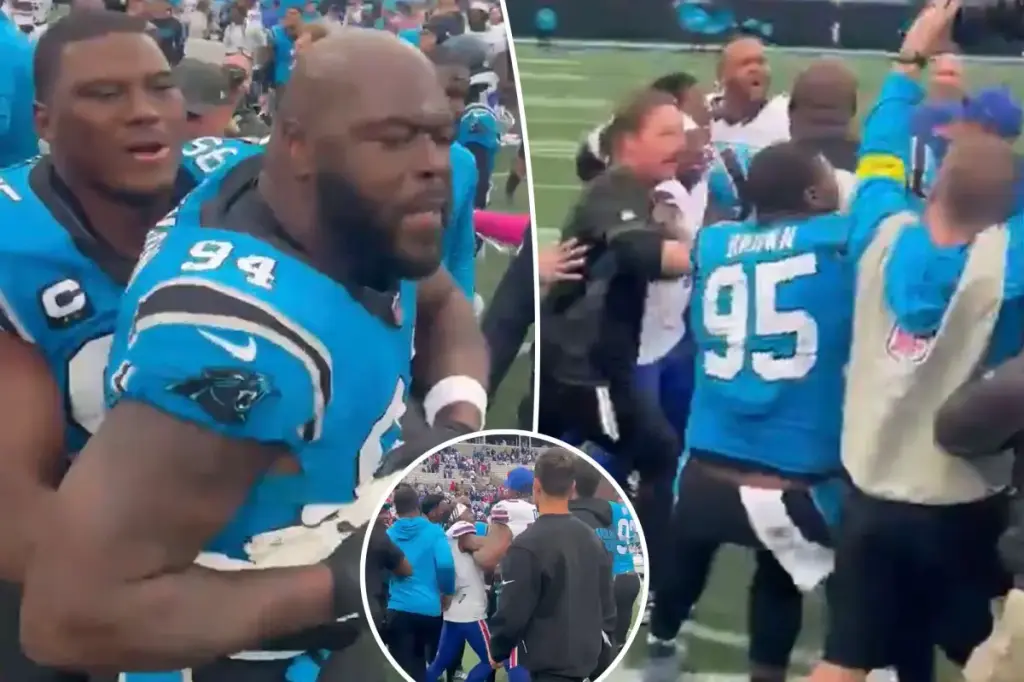 Bills-Panthers match concludes in turmoil with players fighting on the field