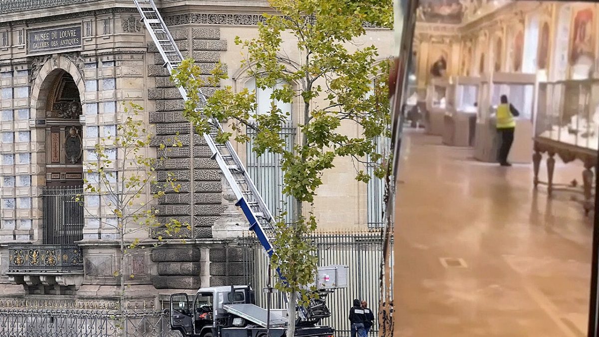Bold daytime theft at the Louvre reportedly filmed