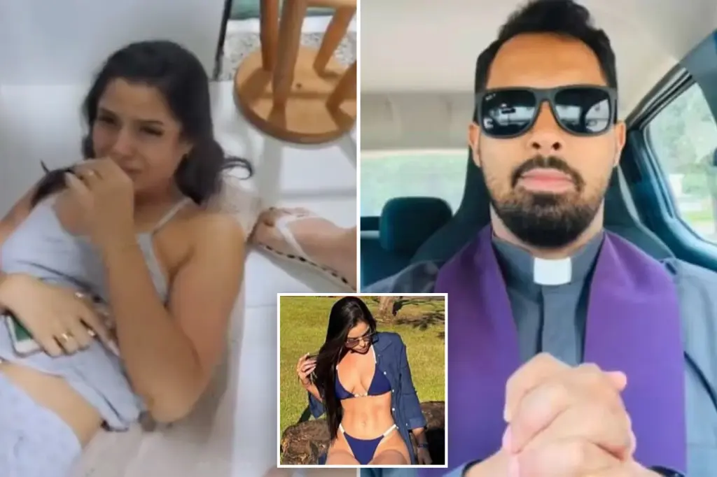 Brazilian priest Father Luciano Braga Simplicio concealed a parishioner's fiancée under the bathroom sink