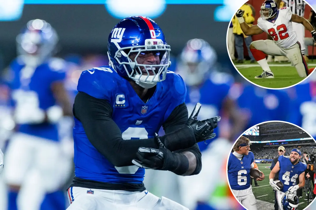 Brian Burns discusses his pursuit of a legendary Giants record and the impact of 'psycho' Cam Skattebo.