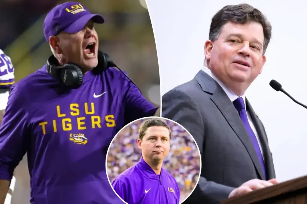 Brian Kelly was dismissed following a 'very tense' meeting as LSU parts ways with Joe Sloan