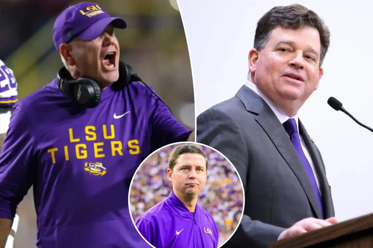 Brian Kelly was dismissed following a 'very tense' meeting as LSU parts ways with Joe Sloan