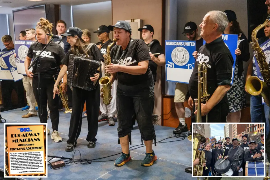 Broadway musicians achieve preliminary deal with theater owners, avoiding possible strike
