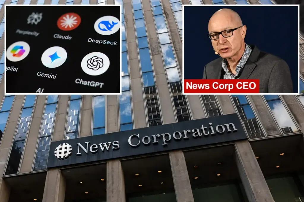 CEO Robert Thomson states that AI companies are not compensating fairly for content.