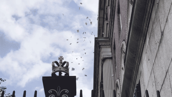 Campus demonstrators support newspaper highlighting Hamas titled "Columbia Intifada"