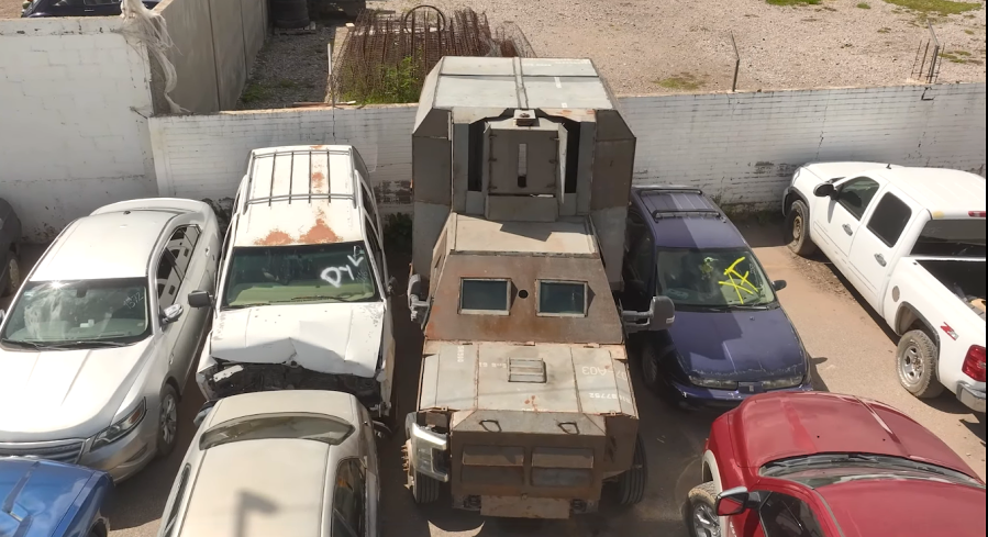 Captured cartel "monster" truck featured gun openings and a .50-caliber machine gun