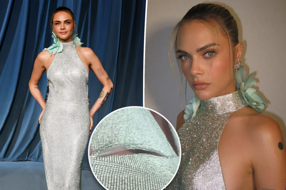 Cara Delevingne posts about her wardrobe issue from the Academy Museum Gala on Instagram