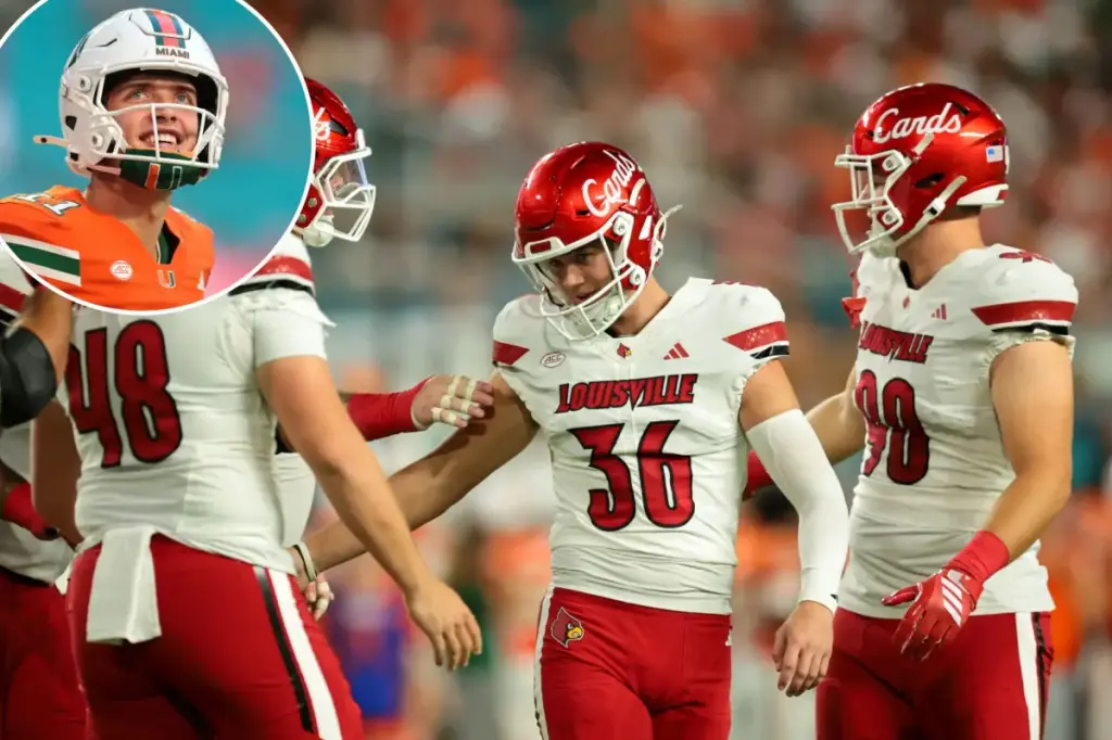 Carson Beck throws four interceptions as Miami suffers surprising loss to Louisville in their first game.