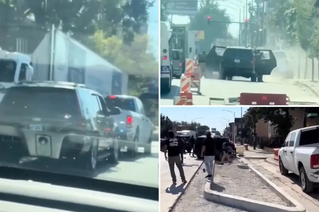 Chaotic footage captures erratic driver crashing into ICE vehicle in Chicago during a series of assaults