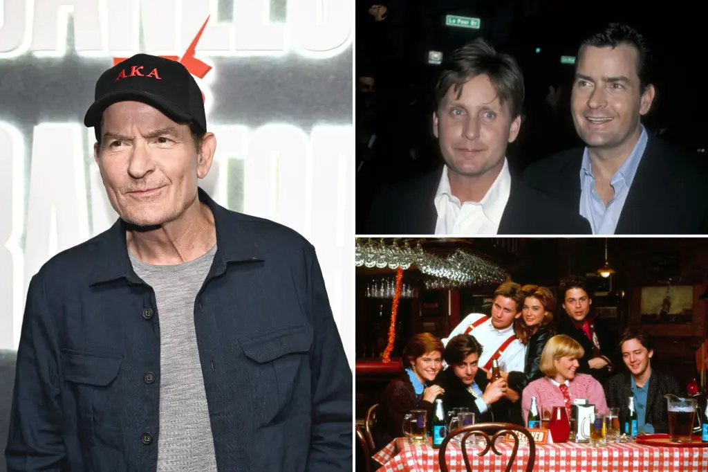 Charlie Sheen shares his experience of being in the spotlight of his well-known brother Emilio Estevez during the Brat Pack era.