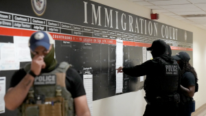 Chicago judge prohibits ICE arrests at Cook County courthouses due to safety concerns.