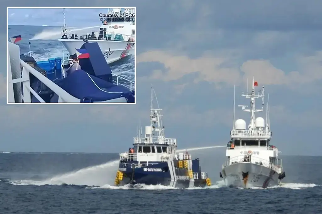 Chinese coast guard collides with and damages Philippine ship near island in South China Sea