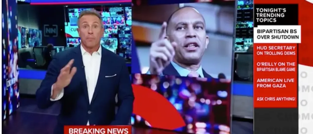 Chris Cuomo Offers Fact Check on Hakeem Jeffries Regarding Government Shutdown Statement