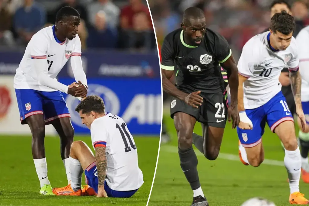 Christian Pulisic leaves game versus Australia due to injury