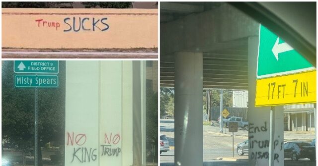 Church and Neighborhoods in San Antonio Defaced with 'No Kings' Graffiti