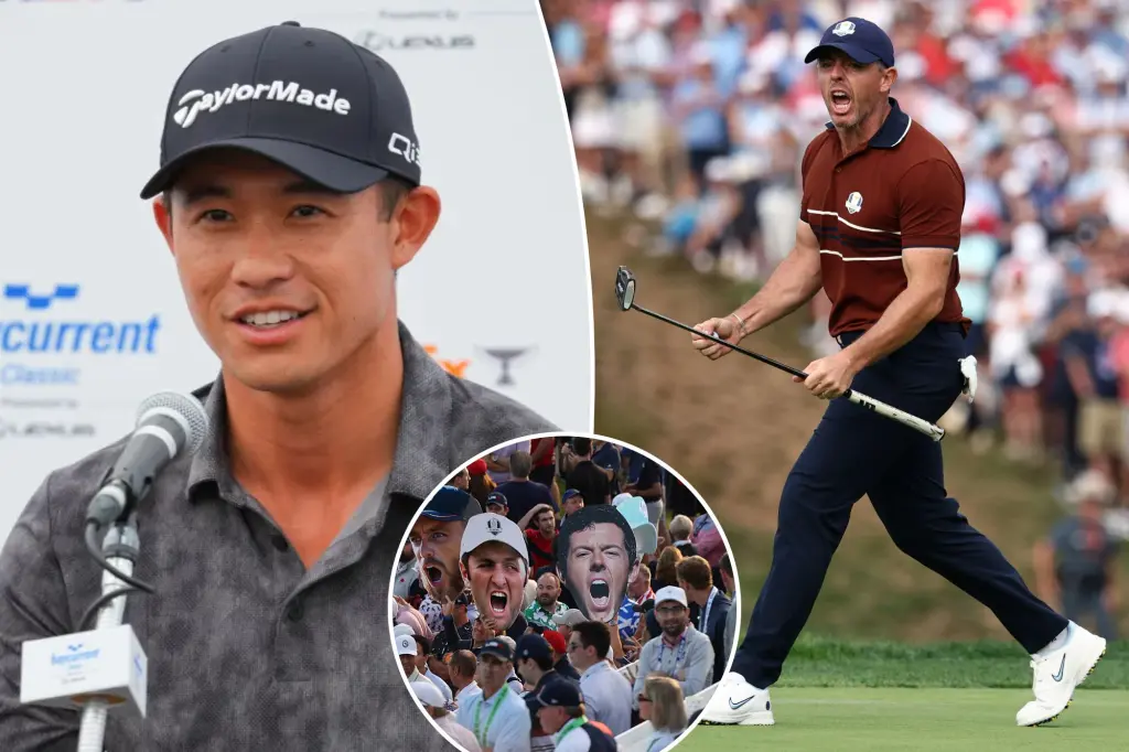 Collin Morikawa responds to accusations that he encouraged disrespectful Ryder Cup fans.