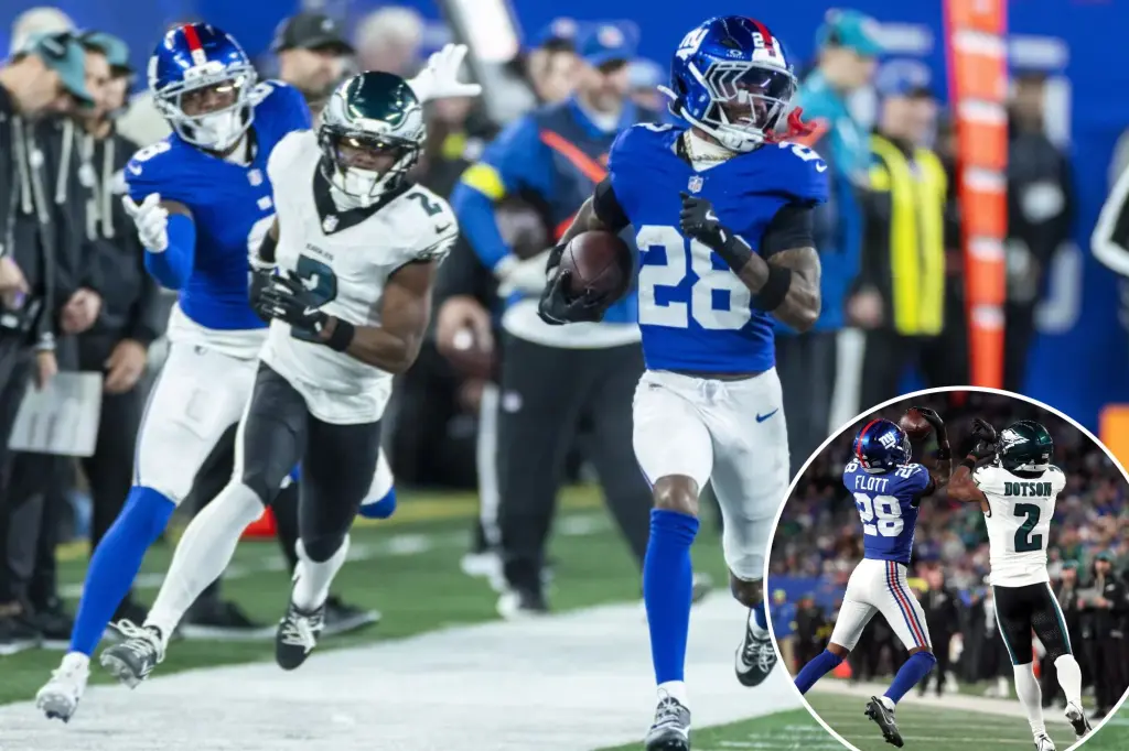 Cor'Dale Flott repays the Giants' trust with a game-winning interception