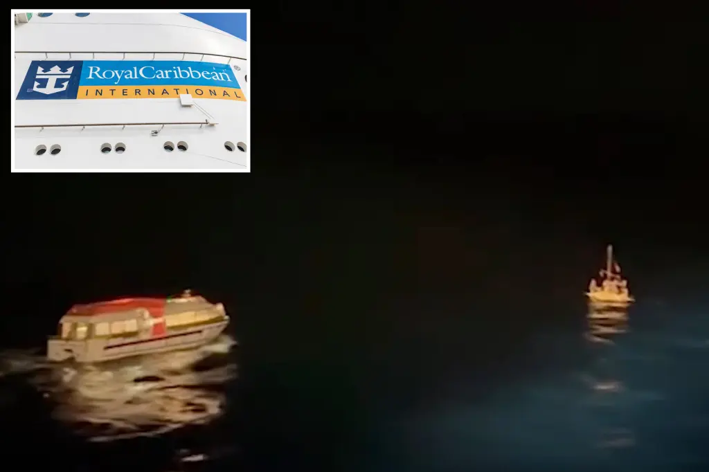 Cruise ship comes to the aid of stranded group on deteriorating raft near Cuba.