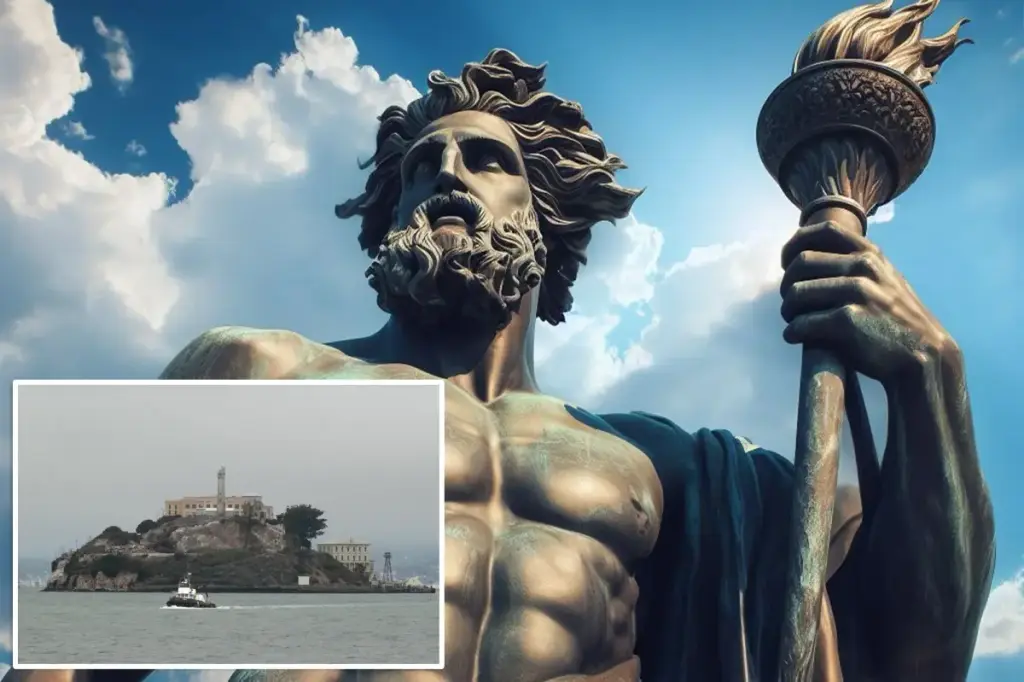 Crypto entrepreneur suggests building a 450-foot Prometheus statue on Alcatraz
